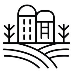 Flat Icon of Agricultural Engineering Concept vector icon design
