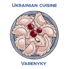 Vareniky. Ukrainian dumplings filled with potatoes, cheese, or fruits, often served with sour cream.