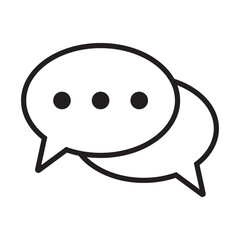Chat icon. Dialogue icon. Speech bubble icon.
