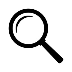 Search icon. Magnifying glass icon.