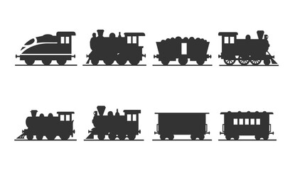 Fototapeta premium Nostalgic locomotive art pack emphasizing retro steam train illustrations for enthusiasts