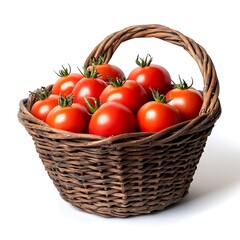 Basket of Fresh Organic Tomatoes for Sustainable Living