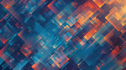 Dynamic Interplay of Light and Form: Abstract Layers of Teal and Orange Rectangles Intersect and Overlap, Creating a Visually Engaging Texture with a Modern and Energetic Feel.






