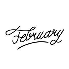 February font vector collection. Black handwritten vector illustration.