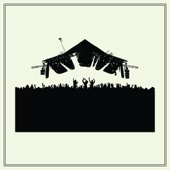 Fototapeta premium Concert Silhouette, Live Show
