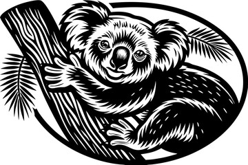 vector illustration of a koala