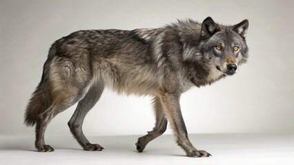 Apennine Wolf on studio background
