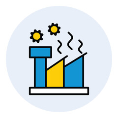 Modern Industrial Engineering and Production vector Icon design