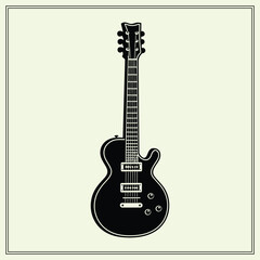 Obraz premium Guitar Silhouette, Rock Sound