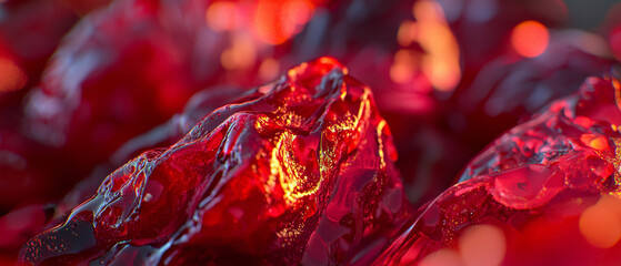 Fototapeta premium A macro shot of red chili peppers