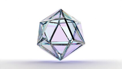 Geometric glass sculpture