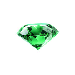 Fototapeta premium Luminous Emerald Gemstone Sparkling Green Diamond Facets