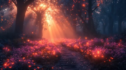 Fantasy forest scene 