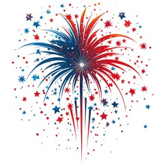 Firework clipart, simple vector on a white background