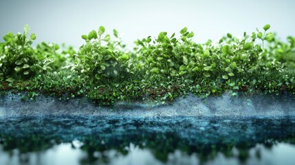 Naklejka premium Exploring the Vital Role of Green Plants and Soil Microorganisms in Sustainable Agriculture Practices