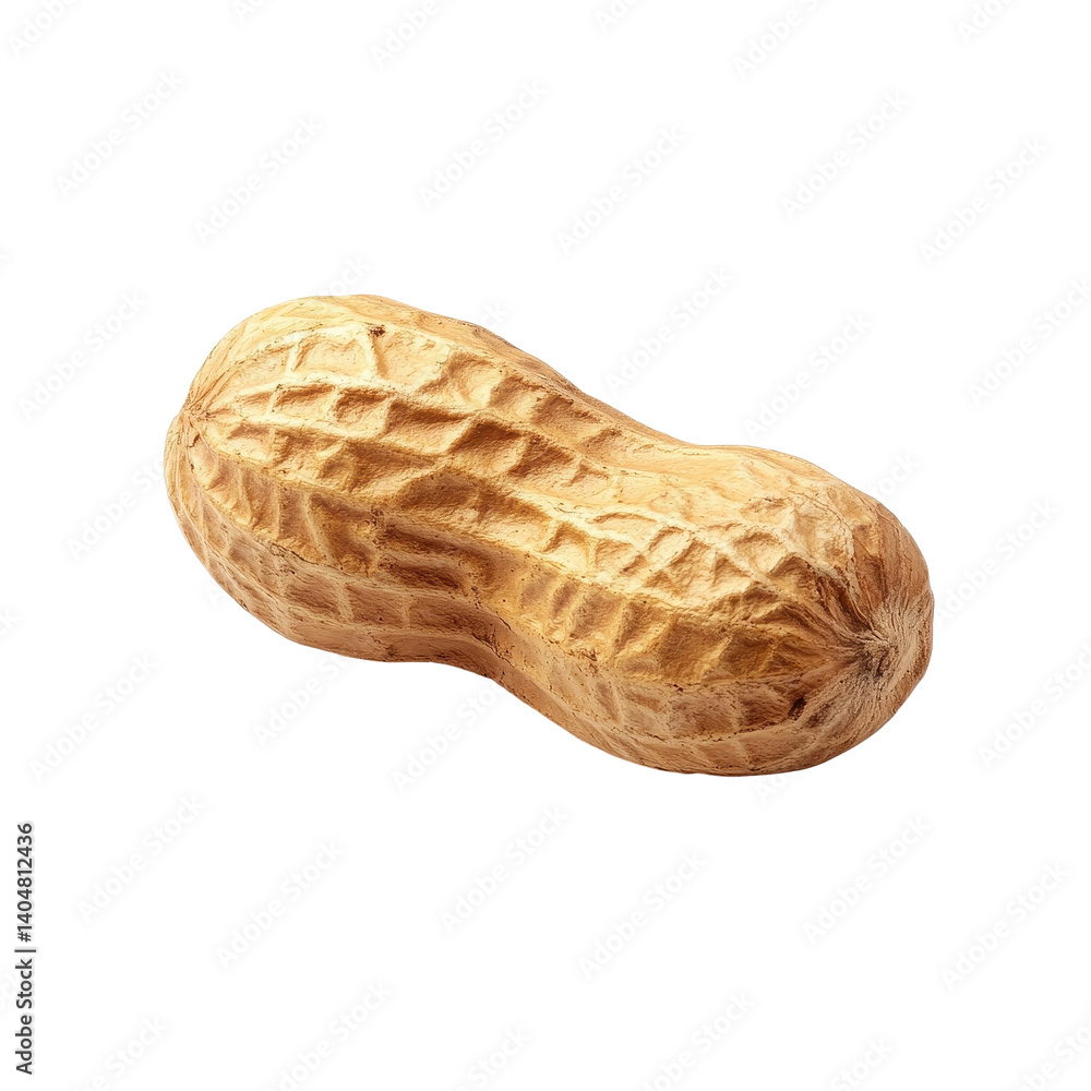 Poster single peanut isolated on transparent background highlighting its texture and natural form, peanut i