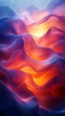 Obraz premium Smooth flowing waves in purple high resolution picture