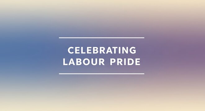 Celebrating Labour Pride gradient background poster promoting worker unity, dignity and strength. International Workers/Labour Day Concept, Ideal for Poster Banner background Design.