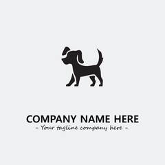 Dog illustration black and white for logo company vector image
