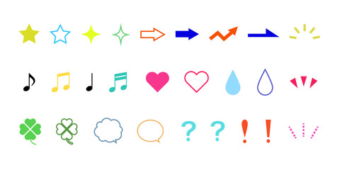 シンプルな記号 図形のアイコン