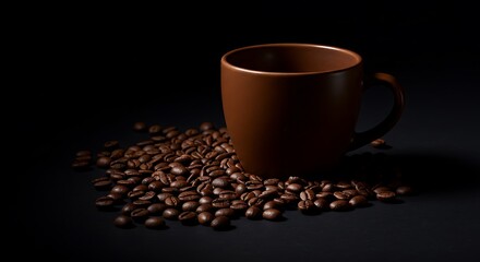 Fototapeta premium Midnight Brew AI Generated