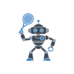 Robot Tennis Icon
