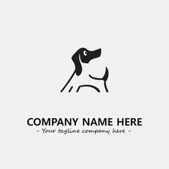 Dog illustration black and white for logo company vector image
