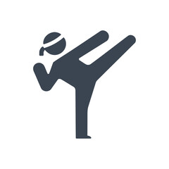 Karate fighter icon