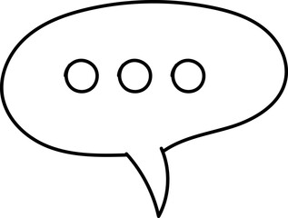 Chat Message Line Icon Set. Speech Bubble, Dialogue, chatting box, message box Talk chat thin conversation dialog symbols. Balloon doodle style of thinking sign symbol. Voice message comic cloud.