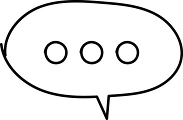 Chat Message Line Icon Set. Speech Bubble, Dialogue, chatting box, message box Talk chat thin conversation dialog symbols. Balloon doodle style of thinking sign symbol. Voice message comic cloud.