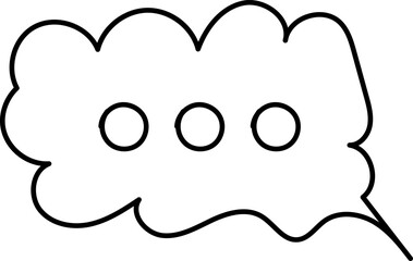 Fototapeta premium Chat Message Line Icon Set. Speech Bubble, Dialogue, chatting box, message box Talk chat thin conversation dialog symbols. Balloon doodle style of thinking sign symbol. Voice message comic cloud.