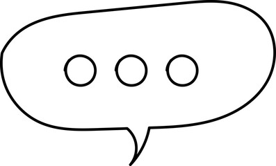 Chat Message Line Icon Set. Speech Bubble, Dialogue, chatting box, message box Talk chat thin conversation dialog symbols. Balloon doodle style of thinking sign symbol. Voice message comic cloud.