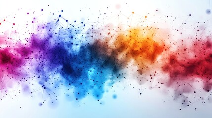 Vibrant Network Abstract: A Symphony of Color and Connection