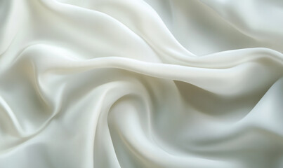 Obraz premium Elegant Silver Silk Fabric Background – Smooth Luxury Textile Texture