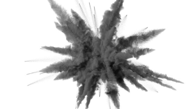 Black smoke explosion - 60fps