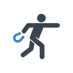 Person Magnet Attracting Icon