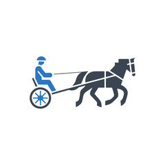 Horse Carriage Riding Icon