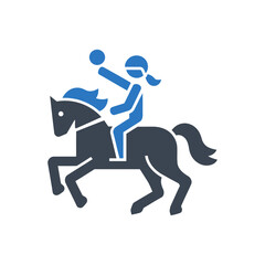 Horse Polo Riding Icon