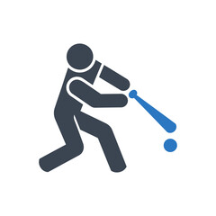 Obraz premium Baseball Batting Icon
