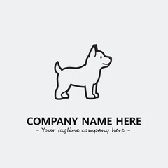 Dog illustration black and white for logo company vector image
