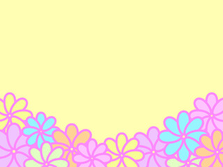 4:3 レトロポップな花柄パターン壁紙⭐︎