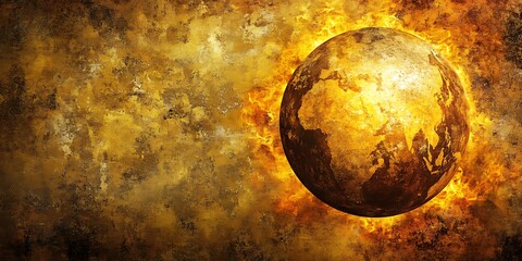 Earth Burning in Flames