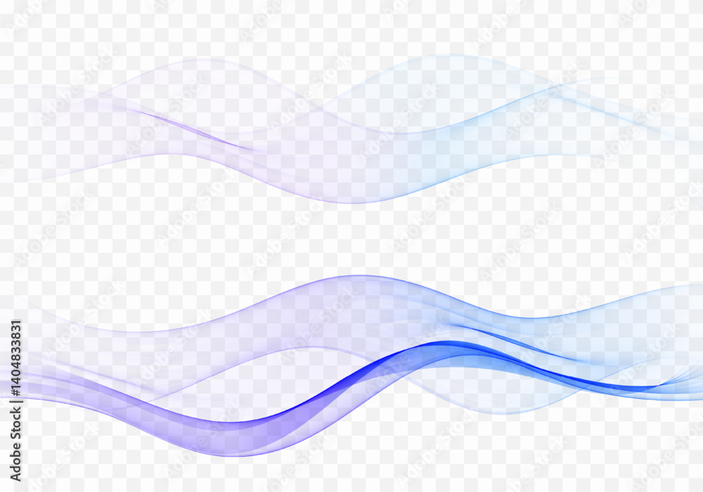 Poster blue design element, flow of wavy translucent linear. abstract wave background.