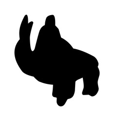 set of silhouette illustrations of people in various positions isolated on white background. silhouette Top view. Vector illustration