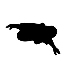 set of silhouette illustrations of people in various positions isolated on white background. silhouette Top view. Vector illustration