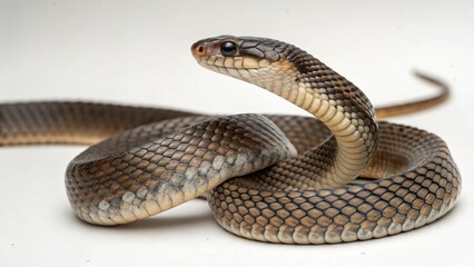 Fototapeta premium Arafura File Snake on studio background 