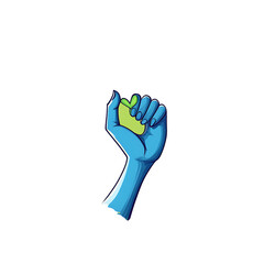 Blue Love Sign Hand Emoji