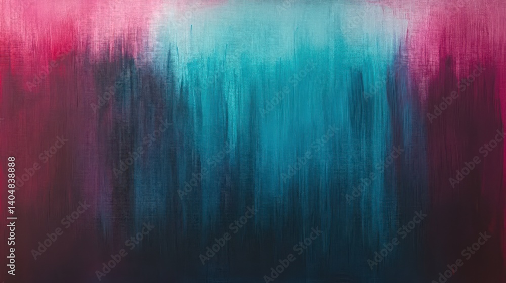 Poster Abstract blur with vertical strokes on textured canvas in blue and pink hues, creating a minimalist and artistic background.