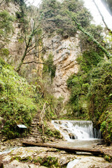 Valley of the Ferriere, Amalfi Coast. Waterfalls in the mills' valley into Amalfi coast. Italy - Naples.