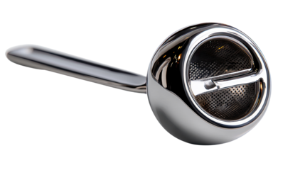 Stainless Steel Tea Infuser:  A stylish and practical stainless steel tea infuser with a round ball design and a fine mesh filter.  It features a handle for easy grip.